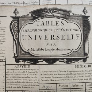 Tables chronologiques de l'histoire universelle par l'abbé Lenglet-du-Fresnoy, 1768